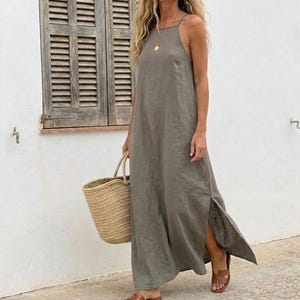 belted military dress in basket weave linen Basket Weave Linen Belted Military Dress