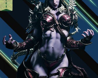 Sylvanas Windrunner | World of Warcraft Horde | Archive Print Model 3D STL + NSFW | Digital Download