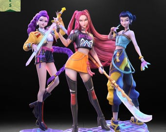 Paquete de archivos STL de KPOP Demon Hunter / Figura de anime de Rumi Zoey Mira / Archivos de impresión 3D de Waifu