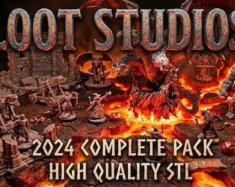 Loot Studios STL Bundle 2024 | 12 Pack Mega Collection | 110GB Miniatures & Terrain digital