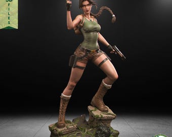 Lara Croft STL File | Tomb Raider 3D Print Model | NSFW Variant and Bust