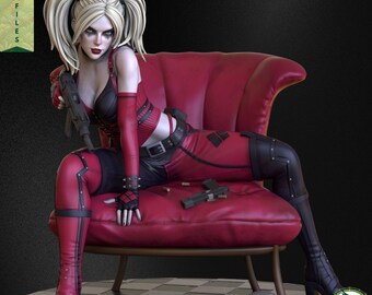 Harley Quinn STL File | DC Universe 3D Print Model | Collector Display Statue | Iconic Joker Girl Statue