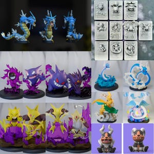 Stunning gengar art dioramas and dynamic pokemon 3d print models ready for slicing.