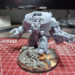 Bases De Resina Pintadas 90 Mm – Ruined City Para Dreadnought De Forgeworld, Herejía 40k