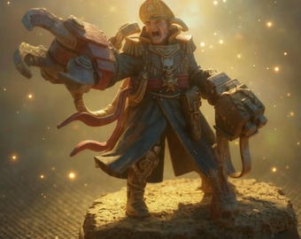 3D Printed Warhammer Commissar Yarrick