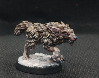 3D Printed Warhammer Fenris wolves