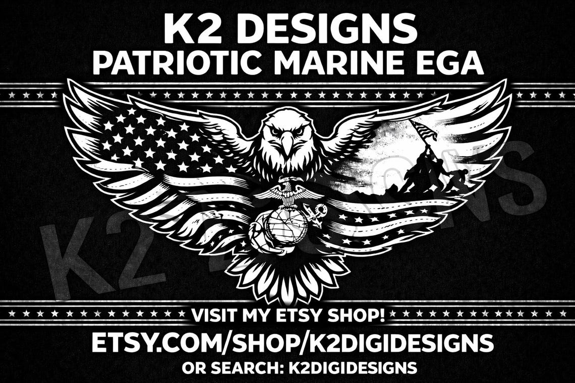 Marine EGA , Eagle Globe Anchor, USMC, Military Laser Engraving File ...