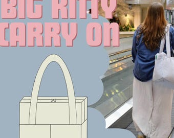 Patrón de costura para bolso de viaje/bolsa de artículos personales Big Kitty (descarga en PDF)