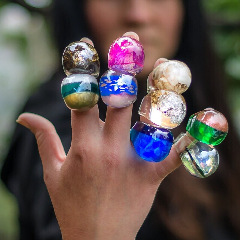 Epoxy Big Ring Etsy