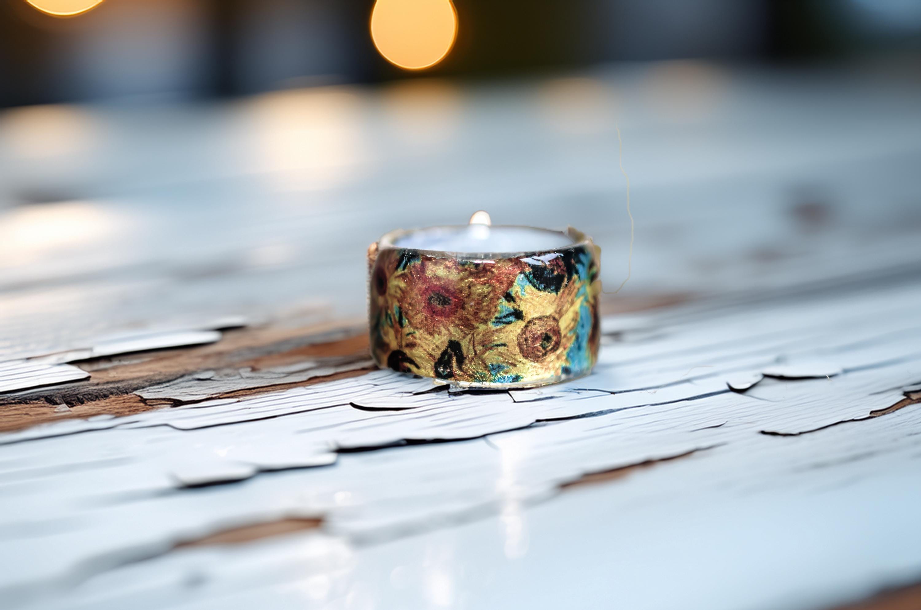 ハンドメイド 花モチーフ 24K 純金 リング 【公式通販】