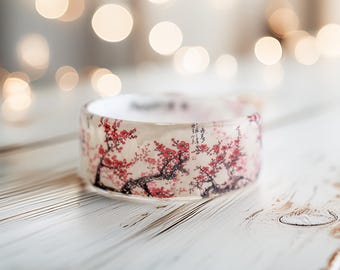 Cherry Blossom Resin Bangle, Japanese Sakura Bracelet, Handmade Floral Jewelry, Art-Inspired Gift