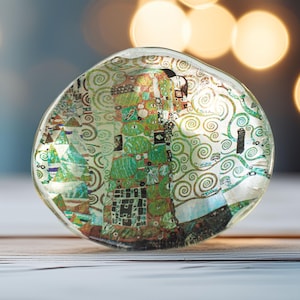 Anillo Árbol de la Vida de Gustav Klimt – Exclusivo diseño artesanal en resina premium con banda ajustable de acero inoxidable