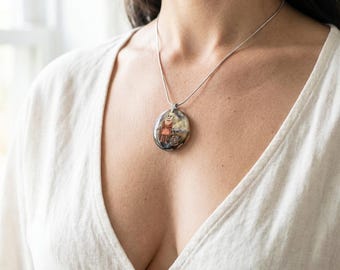 Collana con ciondolo vintage per ragazza di Halloween, gioielli per la stagione spettrale