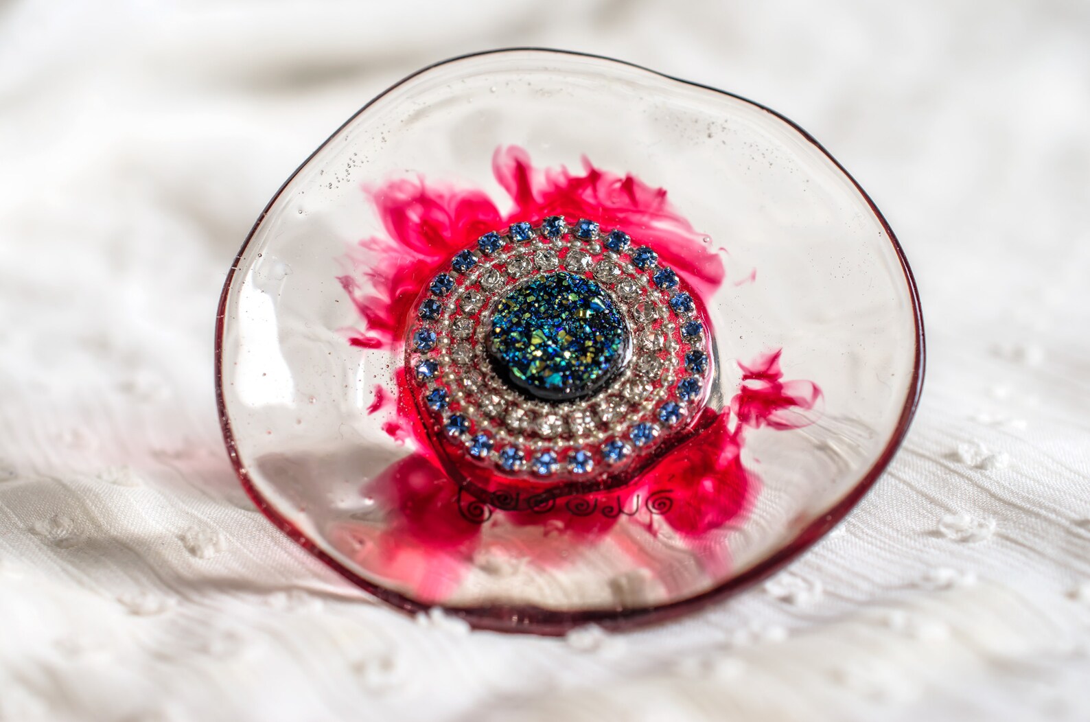 Big Statement Ring Resin Rings Circle Ring Resin Jewelry Etsy