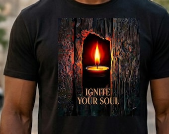 Dark Aesthetic Candle Tee, Spiritual Guidance Tee, Ignite Your Soul Graphic Shirt, Comfort Colors Heavyweight Tshirt, Retro Edgy Streetwear