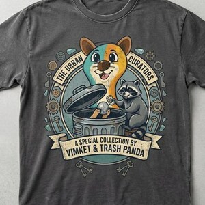 Urban Curators Graphic Tee: Vimket & Trash Panda Vintage Style Shirt