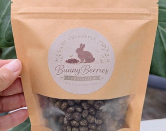 Crabapple Bunny Berries Fertilizer ~ Rabbit Manure 85 g Mini bag of Organic Bunny Poop, Natural Plant Food, Houseplant & Garden Fertilizer