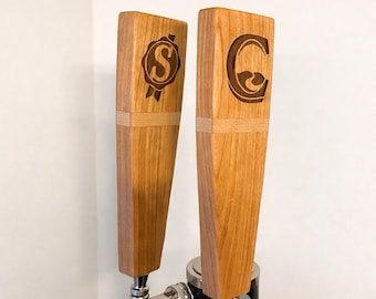Custom Laser-Engraved Wooden Beer Tap Handle