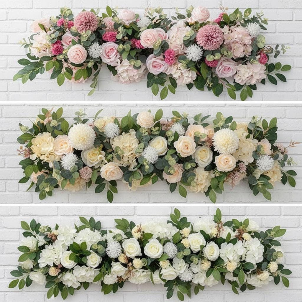 Artificial Rose Floral Runner
