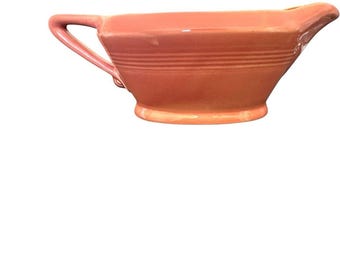 Vintage Harlequin Homer Laughlin Rose Pink Sauce Gravy Boat EUC