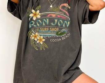 Comfort Colors® Vintage Florida Beach Shirt, Surf Shop Graphic Tee, Cocoa Beach Shirt, Tropical Vacation Shirt, Retro Summer Aesthetic Tee