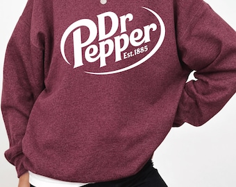 Dr Pepper Est 1885 Sweatshirt, Soda Sweatshirt, Cute Dr Pepper Shirt, Soda Lover Gift, Dr. Pepper Crewneck Sweatshirt,Dr Pepper Soda Hoodie