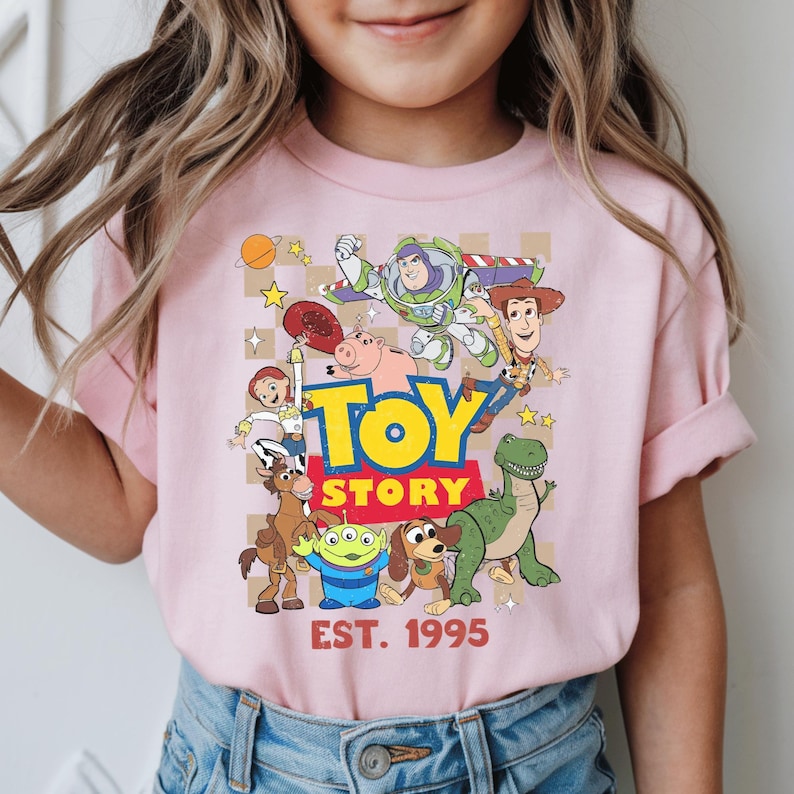Toy Story Shirt, Disney Toy Story Sweatshirt, Woody Buzz Lightyear Shirt, Jessie Rex Hamm Alien Slinky Dog Shirt, Toy Story Est 1995 Shirt image 1