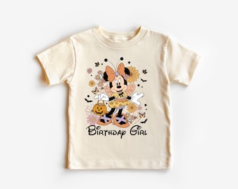 Spooky Minnie Birthday Halloween Kids Shirt and Sweatshirt, Cute Pumpkin Minnie Birthday Party Shirt,Trick or Treat Birthday Girl Sweatshirt