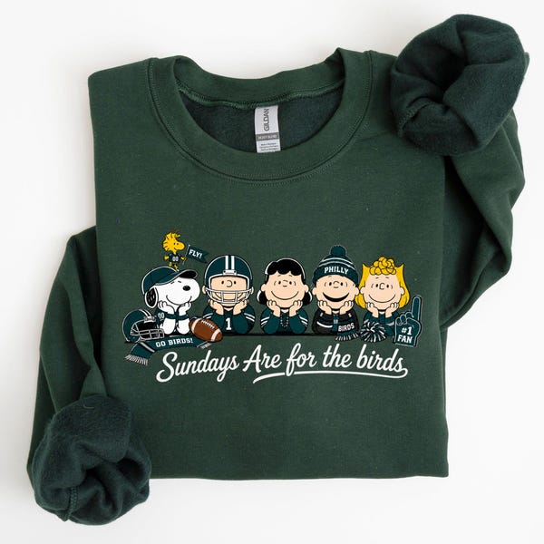 Philadelphia Football Cartoon Sweatshirt, Sundays Are for the Birds Sweatshirt or Hoodie, Philly Game Day Fan Gift, Football Season Apparel