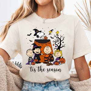 Halloween Puppy Friends Shirt, Vintage Comic Halloween Sweatshirt, Spooky Fall Dog Tee, Cute Trick or Treat Shirt, Cute Dog Halloween Outfit image 1
