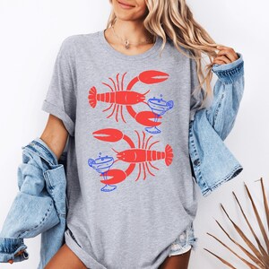 Lobster Margarita Shirt, Coastal Summer Tee, Beach Lobster Graphic Shirt, Funny Seafood Shirt, Nautical Summer T Shirt, Coastal Vacation Tee image 3