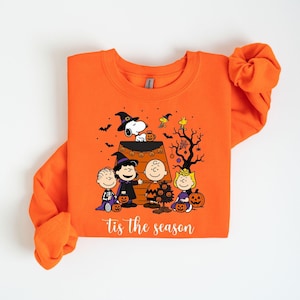 Halloween Puppy Friends Shirt, Vintage Comic Halloween Sweatshirt, Spooky Fall Dog Tee, Cute Trick or Treat Shirt, Cute Dog Halloween Outfit image 3