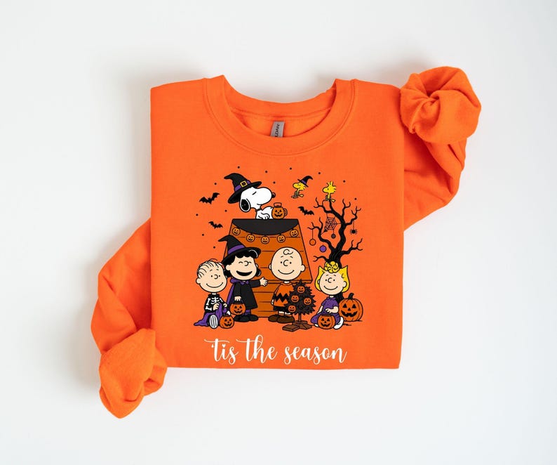 Halloween Puppy Friends Shirt, Vintage Comic Halloween Sweatshirt, Spooky Fall Dog Tee, Cute Trick or Treat Shirt, Cute Dog Halloween Outfit image 3