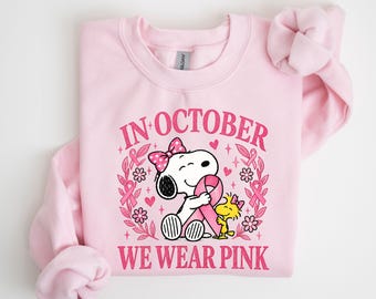 October Pink Ribbon Awareness Shirt and Sweatshirt, Breast Cancer Support Tee, Hope Strength Warrior Apparel, Wear Pink Top