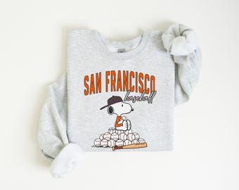 San Francisco Baseball Shirt or Sweatshirt, Cartoon Baseball Mom Dog Shirt, City Sports Fan Sweatshirt, Orange Black Baseball Graphic