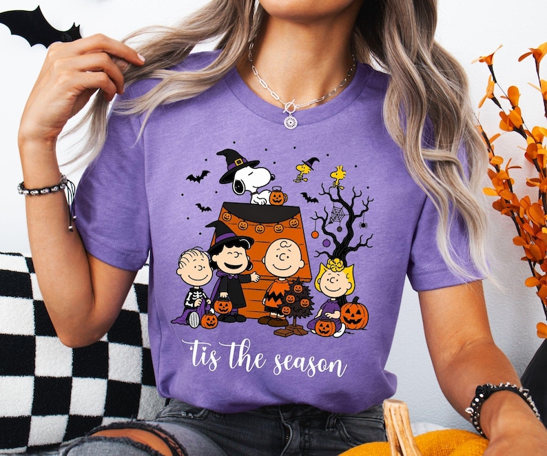 Halloween Puppy Friends Shirt, Vintage Comic Halloween Sweatshirt, Spooky Fall Dog Tee, Cute Trick or Treat Shirt, Cute Dog Halloween Outfit image 4