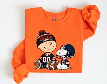 Chicago Football Cartoon Fan Sweatshirt, Vintage Game Day Tee, Retro Football Lover Sweatshirt, Cute Sports Fan Gift, City Football Shirt