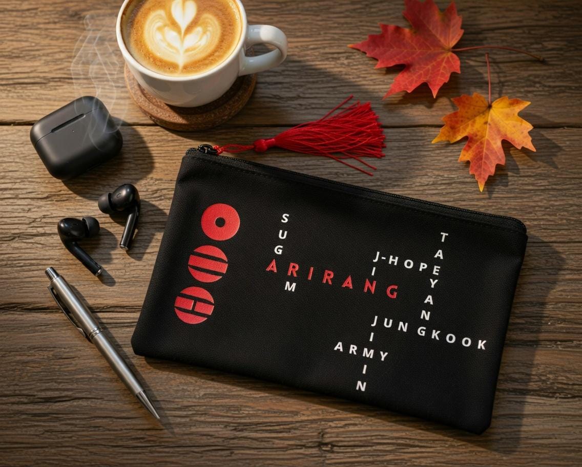 BTS Arirang Pouch | Kpop Merch | ARMY Gift | Pencil Case | Kpop