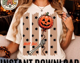 Skeleton Lost Balloon PNG | Well Shit Halloween | Skeleton Hand Balloon PNG | Skeleton Hand PNG | Funny Halloween Skeleton | Dark Humor Art
