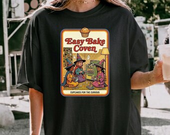 Easy Bake Coven Shirt, Funny Witchy T-Shirt, Retro Baking Witch Graphic Tee, Cute Coven Shirt, Comfort Colors