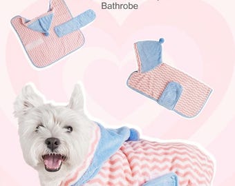 Quick-Dry Hooded Dog/Pet Bathrobe Towel