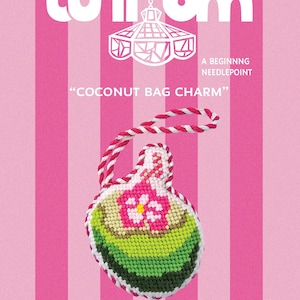 Coconut Bag Charm Needlepoint Kit