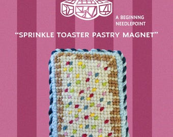Sprinkle Toaster Pastry Magnet Needlepoint Kit