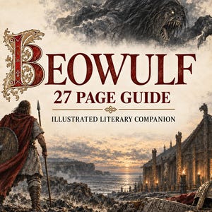 Beowulf Illustrerad läskompanjon | 27-sidig anglosaxisk episk guide