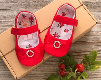 red infant dress shoes