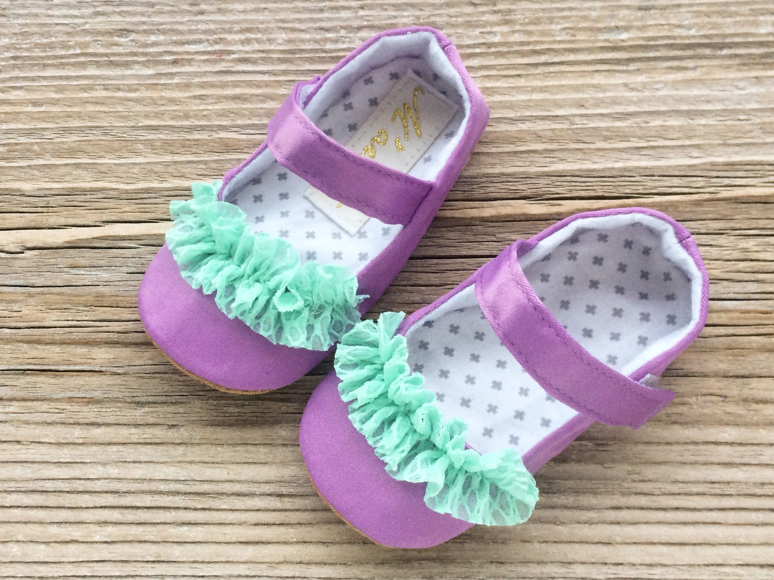Little Mermaid Ariel Baby Shoes Purple Mint Baby Shoes - Etsy