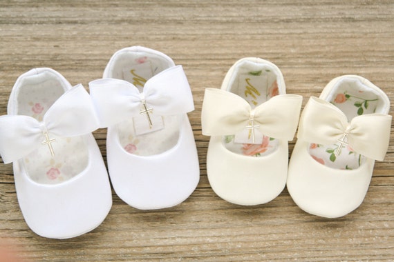 ivory baptism shoes