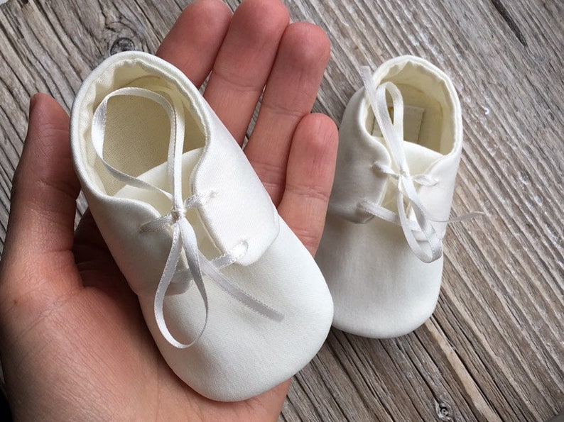 baby boy christening shoes ivory