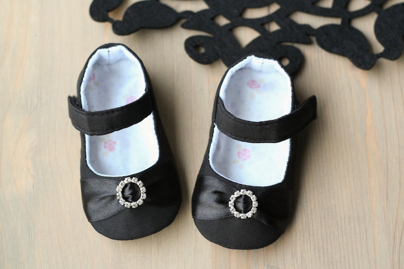 Black baby girl shoes baby ballerina 