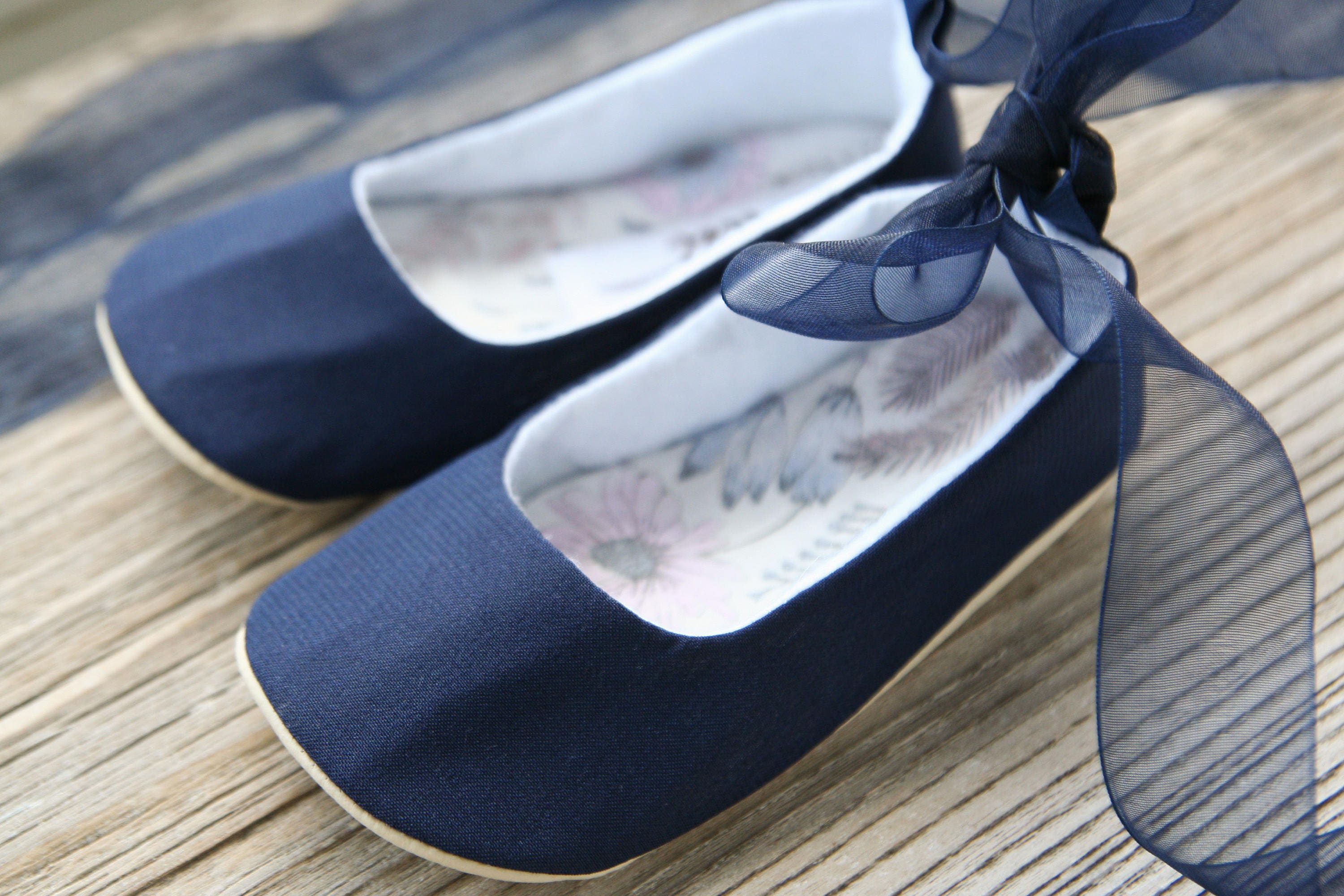 Navy baby ballet shoes blue baby ballerina shoes baby Etsy